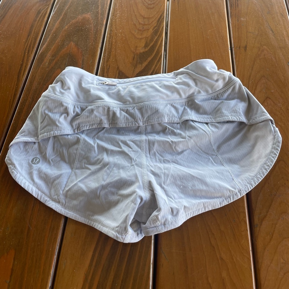 white lululemon shorts